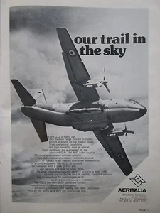 5/1976 PUB AERITALIA NAPOLI AVION G222 AIRCRAFT TRANSPORT MILITAIRE ORIGINAL AD - Picture 1 of 1