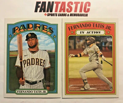 2021 Topps Heritage Baseball Base Card YOU PICK #1-250 inc RC & In Action Cards - Image 1 of 2