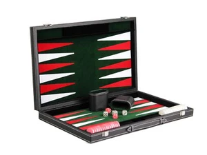 Leather Backgammon Set ''Malachite Green'' - 18'' - Picture 1 of 5