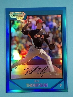 2007 Bowman Draft Chrome BLUE REFRACTOR Rich Thompson #BDPP78 197/199 ⚾ - Image 1 of 2