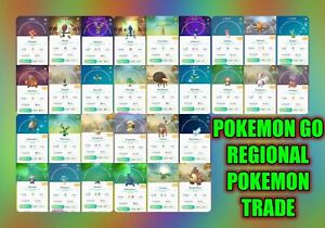 Pokemon Regional Go Pokemons Trade [ Buy 5 get 1 for free of your choice]