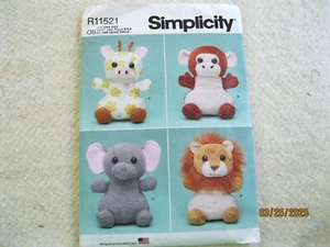 Simplicity R11521 plus animals giraffe, monkey, elephant, lion (O) - Picture 1 of 2