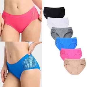 12 Ladies Panties Seamless Stretch Bikini Brief Mesh Sexy Women's Underwear Pant - Picture 1 of 1