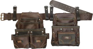 USA Pro Tools Tool Belt | Plataforma de herramientas de cuero para carpinteros, enmarcadores, electricistas - Imagen 1 de 5