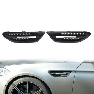 Carbon Fiber Side Fender Grille Air Vent Outlet Cover Trim For BMW F10 M5 11-17 - Foto 1 di 9