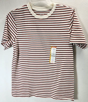 Wonder Nation Boys Striped TShirt Husky Size Large 10-12 Short Sleeve Tee NEW - Image 1 of 4