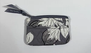 Vera Bradley Moon Shadow Meadow Zip Coin Purse Card Wallet Flower & Leaves - Picture 1 of 4