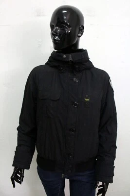 Woman Blauer Jacket Coat Size L Black Logo - Image 1 of 4