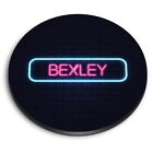 1x Okrągła lodówka MDF Magnes Neonowy znak Design Bexley Imię #352801