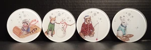 Posavasos West Elm Dapper Animal Rachel Kozlowski - Juego de 4 nuevos con etiquetas - Imagen 1 de 5