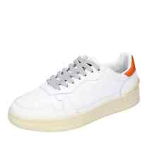 shoes men ATLANTIC STARS sneakers white leather orange BC174