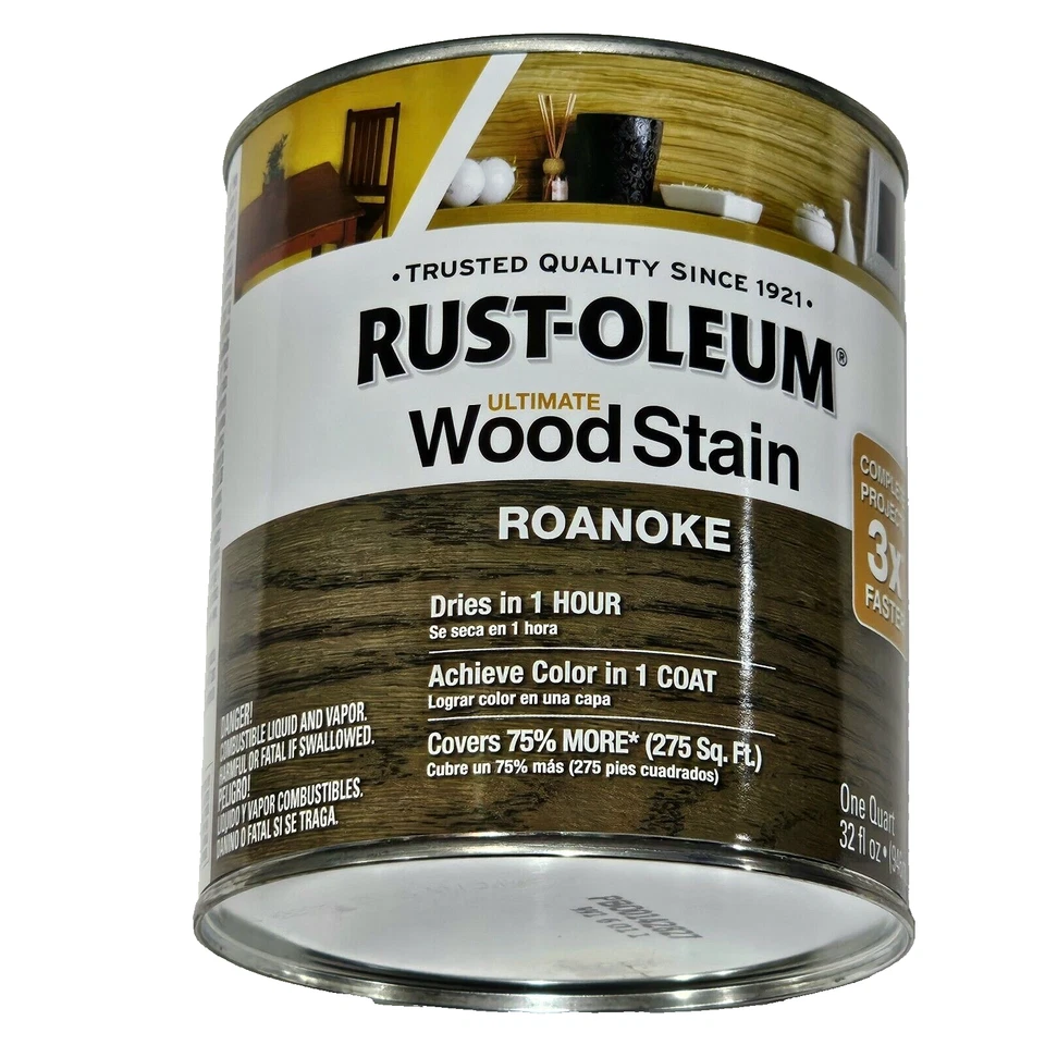 Rust-oleum Ultimate Wood Stain Roanoke Dries 1 Hour 32oz. Quart - Image 1 of 1