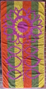 Toalla de playa vintage 'nueva moda' Setico 30x60 girasol Jacksonville Florida - Imagen 1 de 8