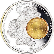 [#367434] Luxemburg, Medaille, 2002, Union Européenne, UNZ+, Copper Plated Silve