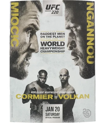 UFC Unisex 220 Miocic vs Ngannou Official Program, Blue, One Size - Image 1 of 4