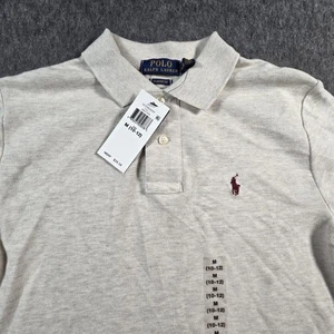 Polo Ralph Lauren Polo Shirt Youth Medium Gray Heather Classic Fit Pony Logo - Picture 1 of 7