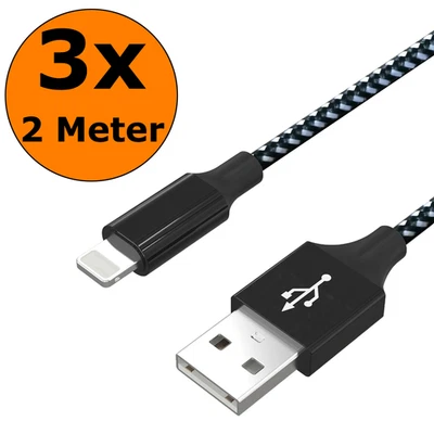 AMOZ USB Ladekabel für iPhone Kabel 2m 8 XR X XS 11 12 13 8 Pin iPad Schnell