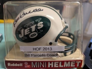 New York Jets handsigniert signed Mini Helm Coa Coach Bill Parcells - Bild 1 von 3