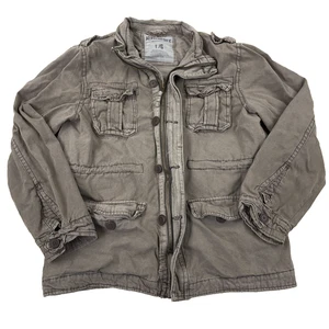 Vintage Y2K Aeropostale Jacket Men Large Olive Green Military Army Bomber Adult - Picture 1 of 16