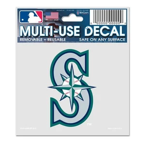 Seattle Mariners 3"x4" Multi Use Decal [NEW] MLB Cling Car Truck Sticker Auto - Picture 1 of 1