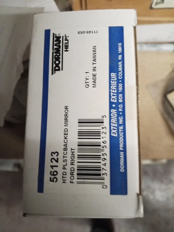Dorman Help! Espejo retrovisor derecho de plástico térmico para Ford Taurus 56123 2000-2007 Foto 1 de 1