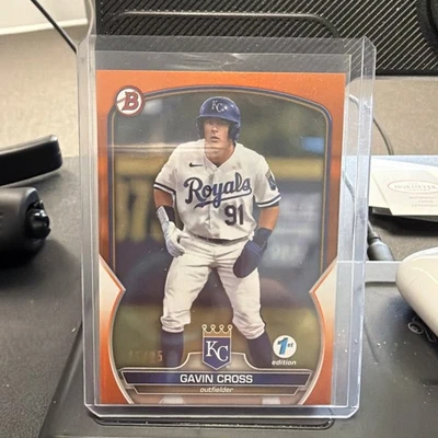 2023 Bowman 1st Edition Orange Foil /25 Gavin Cross #BPPF-109  - Image 1 of 2
