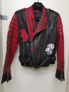 Philipp Plein leather jacket men "Casino" Red. Collectible, limited, Rare! - Picture 1 of 3