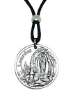 Virgin Mary Necklace Pendant & Prayer Our Lady of Lourdes Blessed Protection