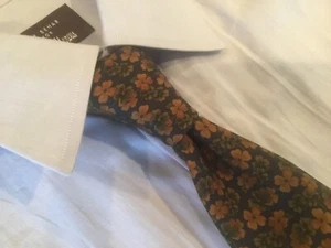 Salvatore Ferragamo Designer-Krawatte Herren Seide mit Blumenmuster blau/kupfergrün - Bild 1 von 6