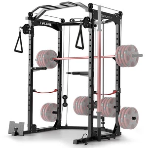 Squat Rack Gym Power Cage Stands Equipment 1600-Pound Capacity Exercise O-lympic - Picture 1 of 11