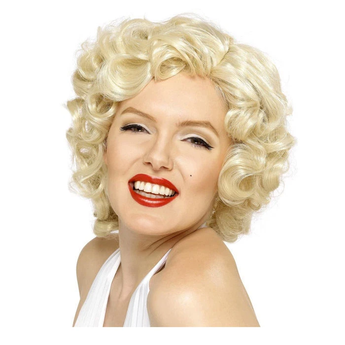 Perücke ,Damen, Kurzhaar ,Locken,Marilyn Monroe,  50er, 60er ,Hollywood,blond - Bild 1 von 1