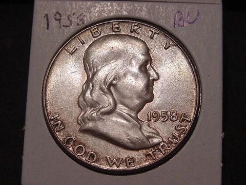 1958 FRANKLIN HALF BU NICE POPULAR DATE FREE SHIPPING Cover