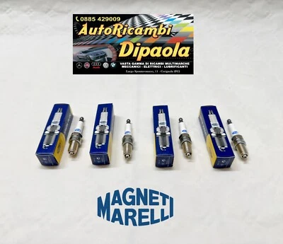 KIT 4 CANDELE MAGNETI MARELLI FIAT 500 PANDA 169 312 1.2 1.4 BENZINA GPL METANO - Immagine 1 di 3
