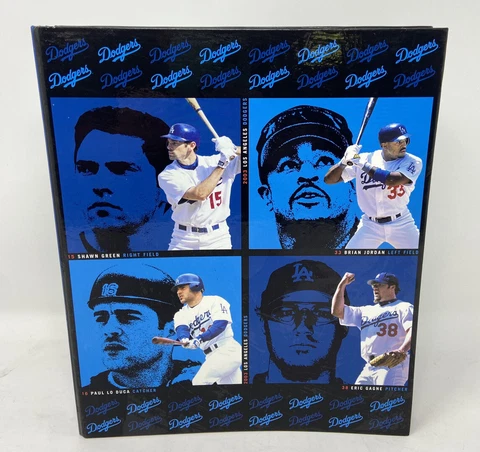 Vintage 2003 Los Angeles Dodgers 3-Ring Binder With 2 Pencils, Eraser & Pouch Cover