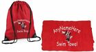 Swim Bag and Towel Set Personalised Embroidered Minnie Mouse design with name