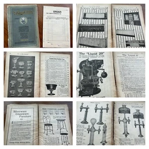Ancien catalogue de fournitures de fontaine à soda de salon à crème glacée Liquid Carbonic Co. 1918 - Photo 1/19