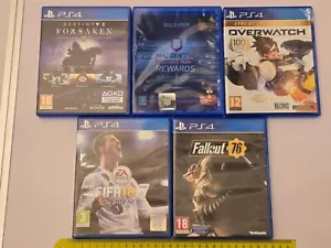 LOTTO LAVORO 5 GIOCHI SONY PLAYSTATION PS4 Destiny 2 Overwatch Fallout 76 Madden FIFA - Foto 1 di 2