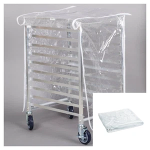 Cubierta estante para pan de pan de plástico transparente de 19""W x 27""L x 33""H con 3 cremalleras - Imagen 1 de 7