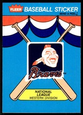 1989 Fleer Team Stickers (One Logo) Team History Atlanta Braves #NNO