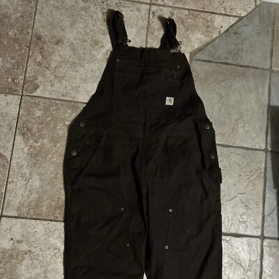 Macacão infantil de algodão 12/14, Carhartt novo com etiquetas marrom - Imagem 1 de 4