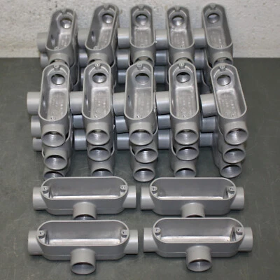 (34) Hubbell Raco Taymac corpo de saída de conduíte LB075, 3/4" LB estilo, alumínio - Imagem 1 de 4