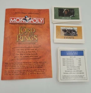 Monopoly The Lord of The Rings TRILOGY Edition Replacement Parts Deeds - CARDS - Picture 1 of 3