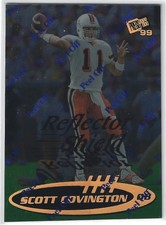 SCOTT COVINGTON MIAMI HURRICANES 1999 PRESS PASS REFLECTOR SHIELD CARD #76/245