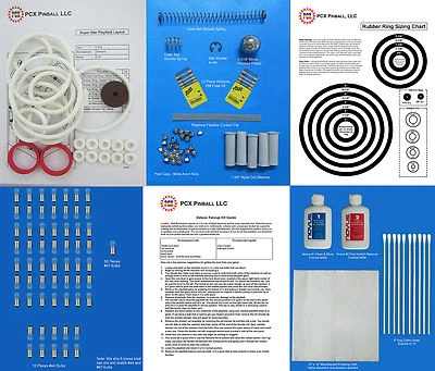 1972 Williams Super Star Pinball Deluxe Tune-up Kit - Includes Rubber Ring Kit - Image 1 of 2
