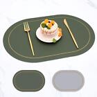 Faux Leather Placemats Kitchen Placemat Easy to Clean Dining Table Decor PU