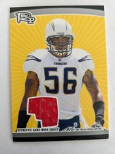 2008 Topps Rookie Progression SHAWNE MERRIMAN PSRSM game worn jersey #/179 🏈