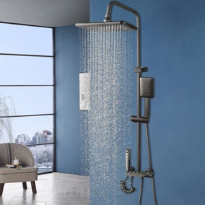 Rubinetto doccia bagno termostatico pistola metallo pioggia portatile spruzzatore montaggio a parete rubinetto - Foto 1 di 19