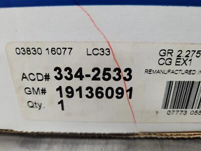 02-04 Ford F250 F350 5.4/6.8 Gas engine AC Delco Reman Alternator 2C3Z10346AB Foto 1 de 4