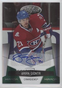 2010-11 Certified Mirror Emerald Signatures /5 Brian Gionta #79 Auto