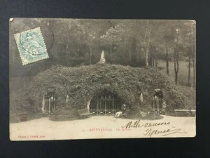 Carte Postale Ancienne Animée de 1904 AULUS - Les Grottes - Picture 1 of 2